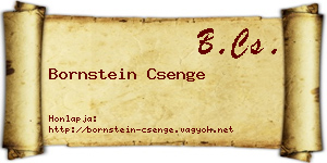 Bornstein Csenge névjegykártya